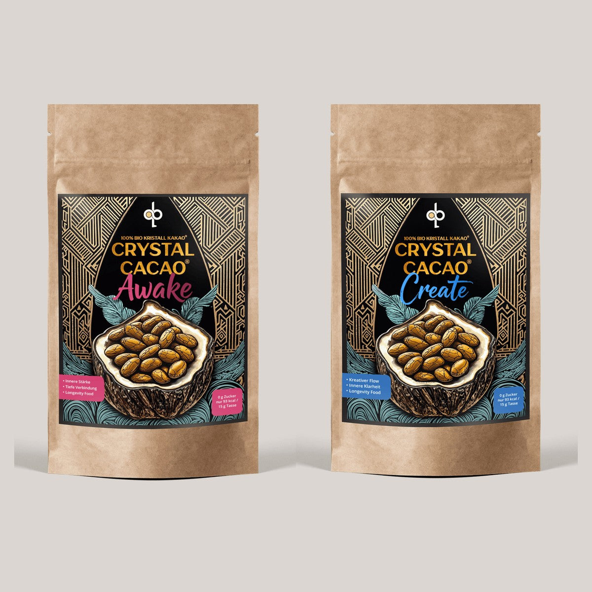 Crystal Cacao Set: 1x Awake und 1x Create