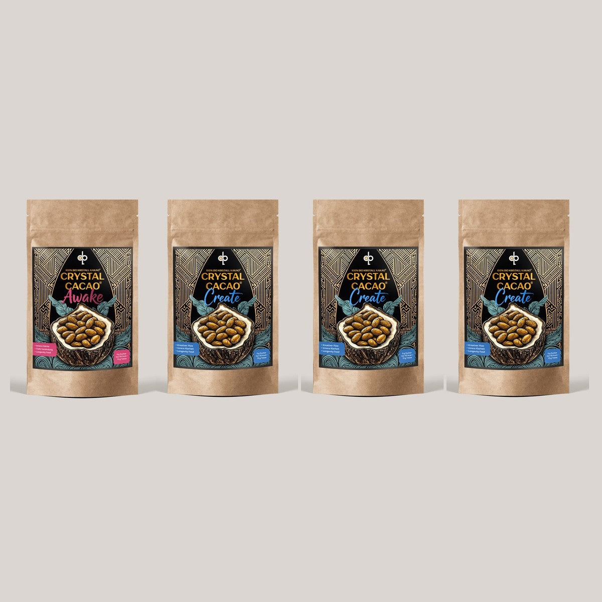 Crystal Cacao 1x AWAKE + 3x CREATE