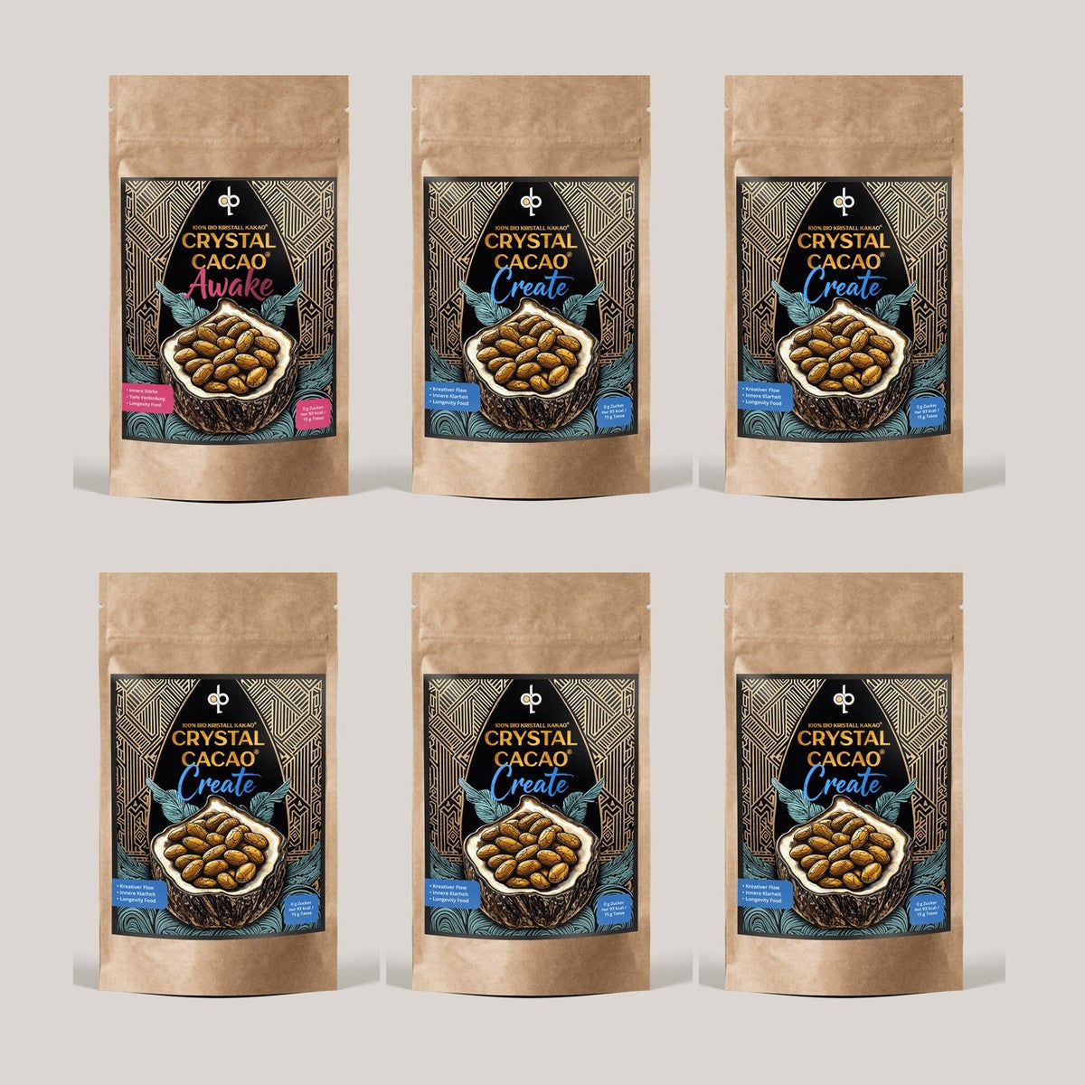 Crystal Cacao 1x AWAKE + 5x CREATE