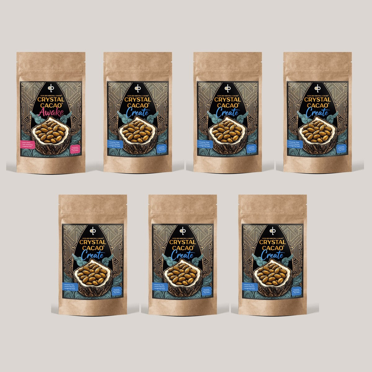 Crystal Cacao 1x AWAKE + 6x CREATE